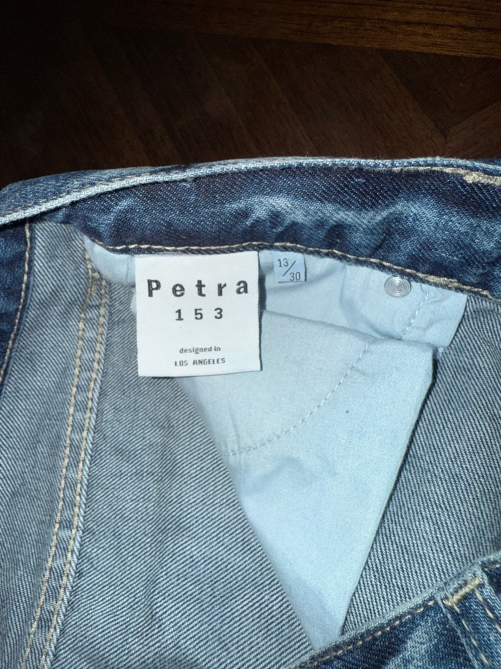 Petra 153 high rise wide leg distressed jeans size 13 - Picture 5 of 7